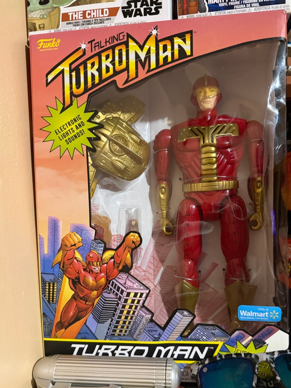 Funko Talking Turbo Man Action Figure - Red & Gold